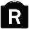 Signmission Sign with Letter R Heavy-Gauge Aluminum Architectural Sign, 18" x 18", BW-1818-22930 A-DES-BW-1818-22930 - alternate 1